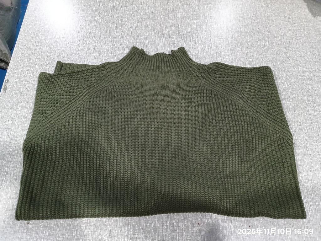 Vestido jersey largo de cuello alto, liso y cálido para invierno – foto 10