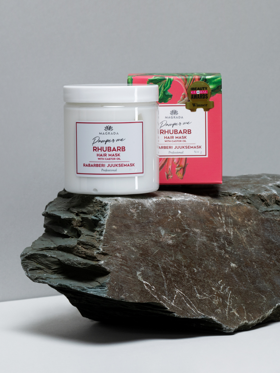 Mascarilla capilar de ruibarbo con aceite de ricino, 250 ml – foto 5