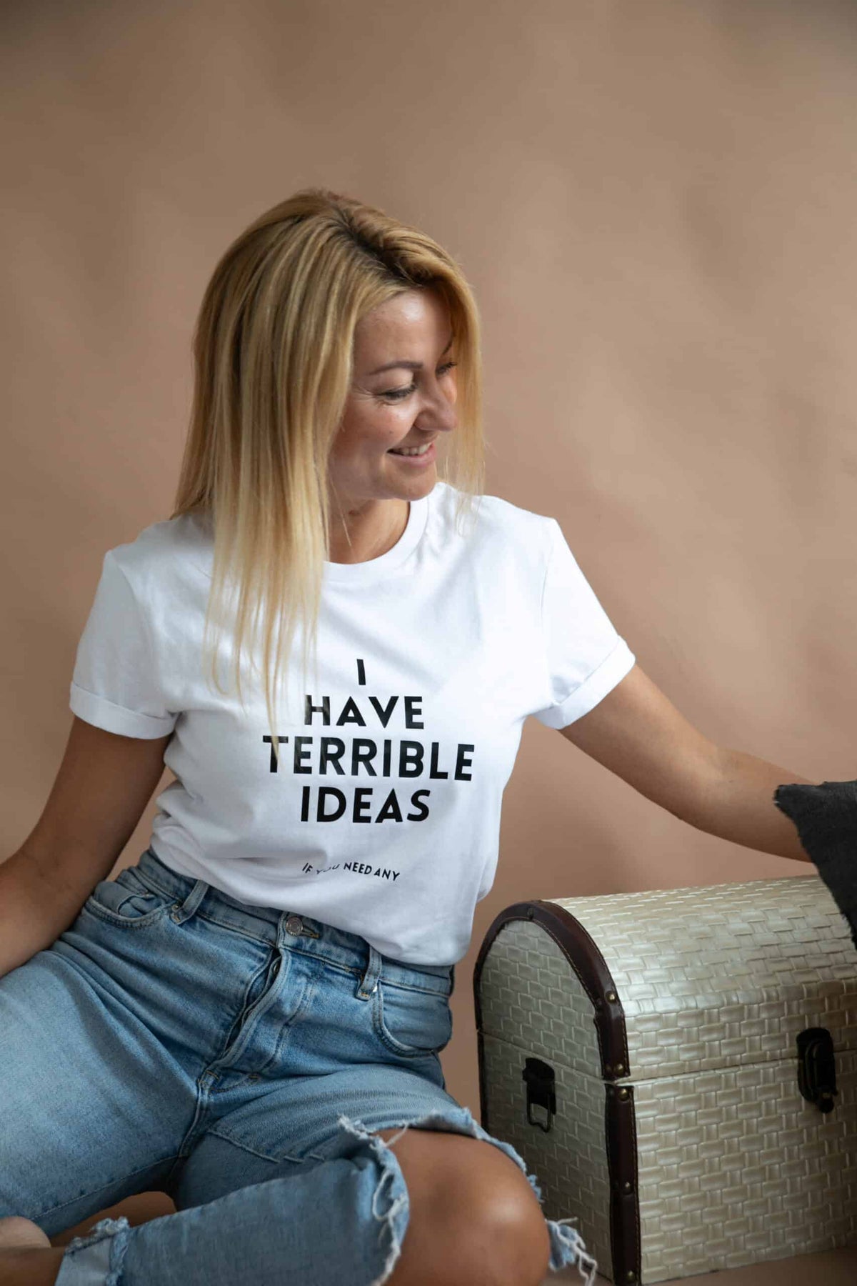 Camiseta oversize I Have Terrible Ideas – foto 3