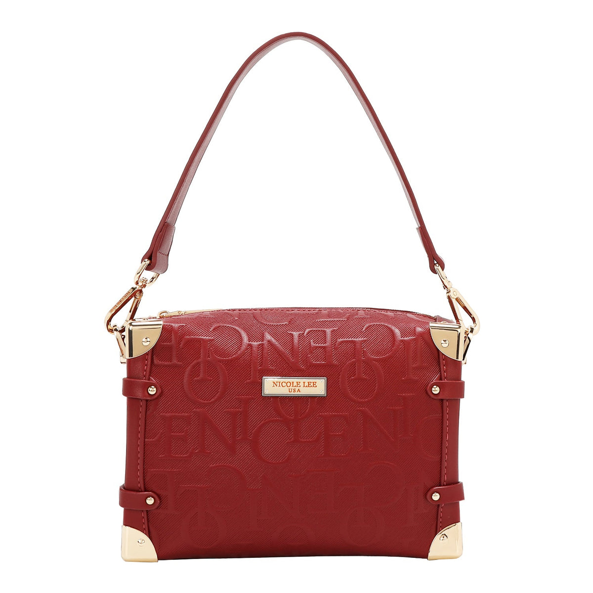 Bolso de hombro cuadrado con relieve - Rojo – foto 5