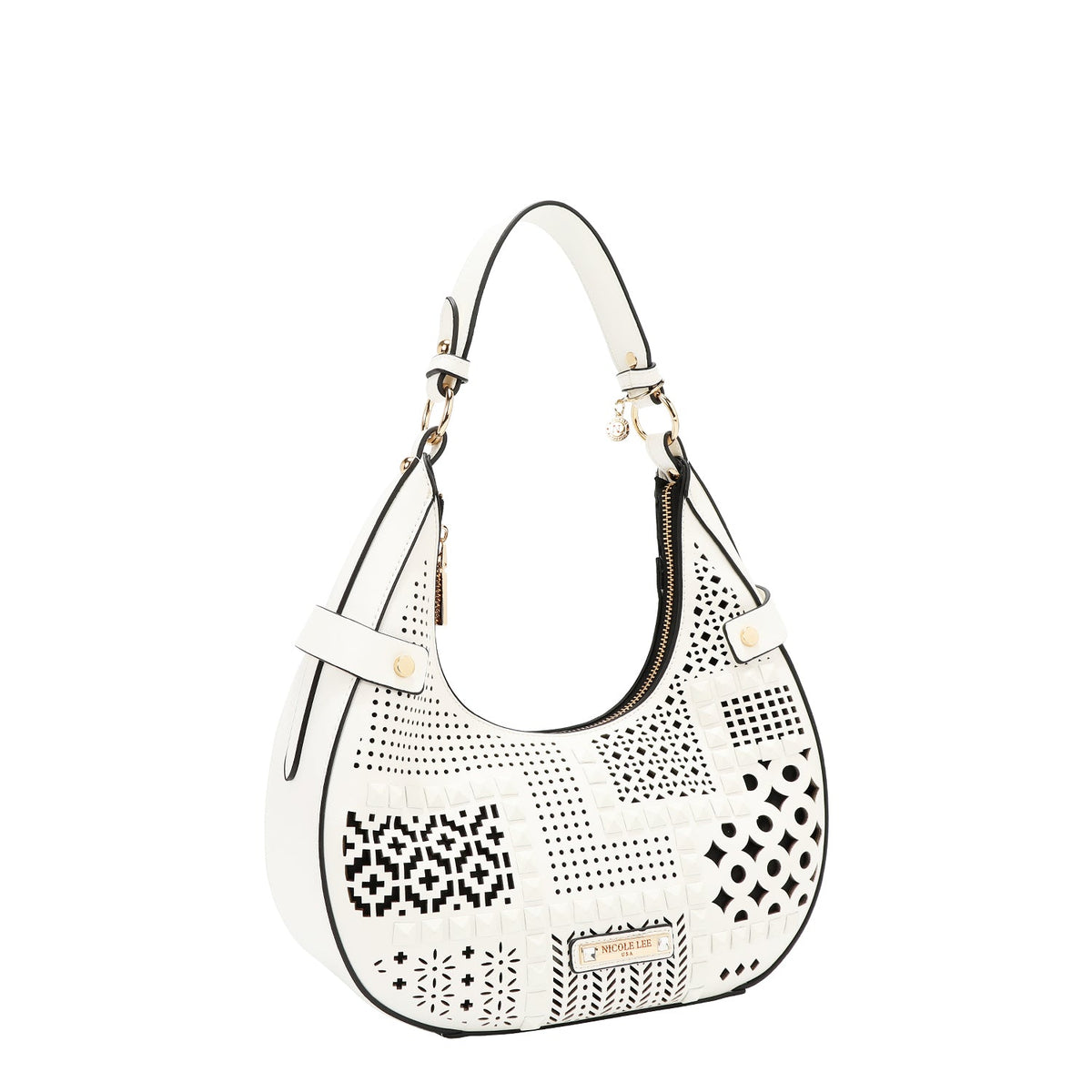 Bolso de hombro con recorte geométrico - Blanco – foto 2