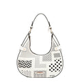 Bolso de hombro con recorte geométrico - Blanco