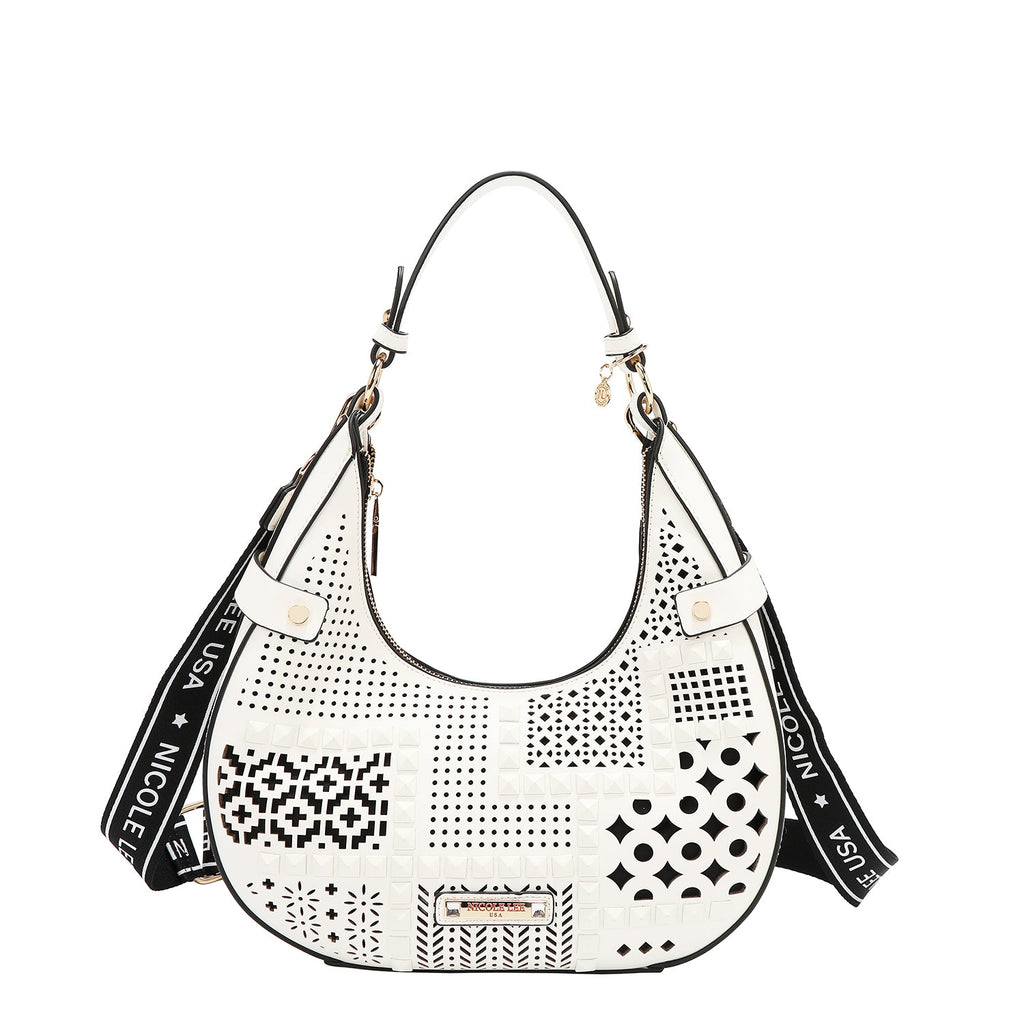 Bolso de hombro con recorte geométrico - Blanco – foto 5