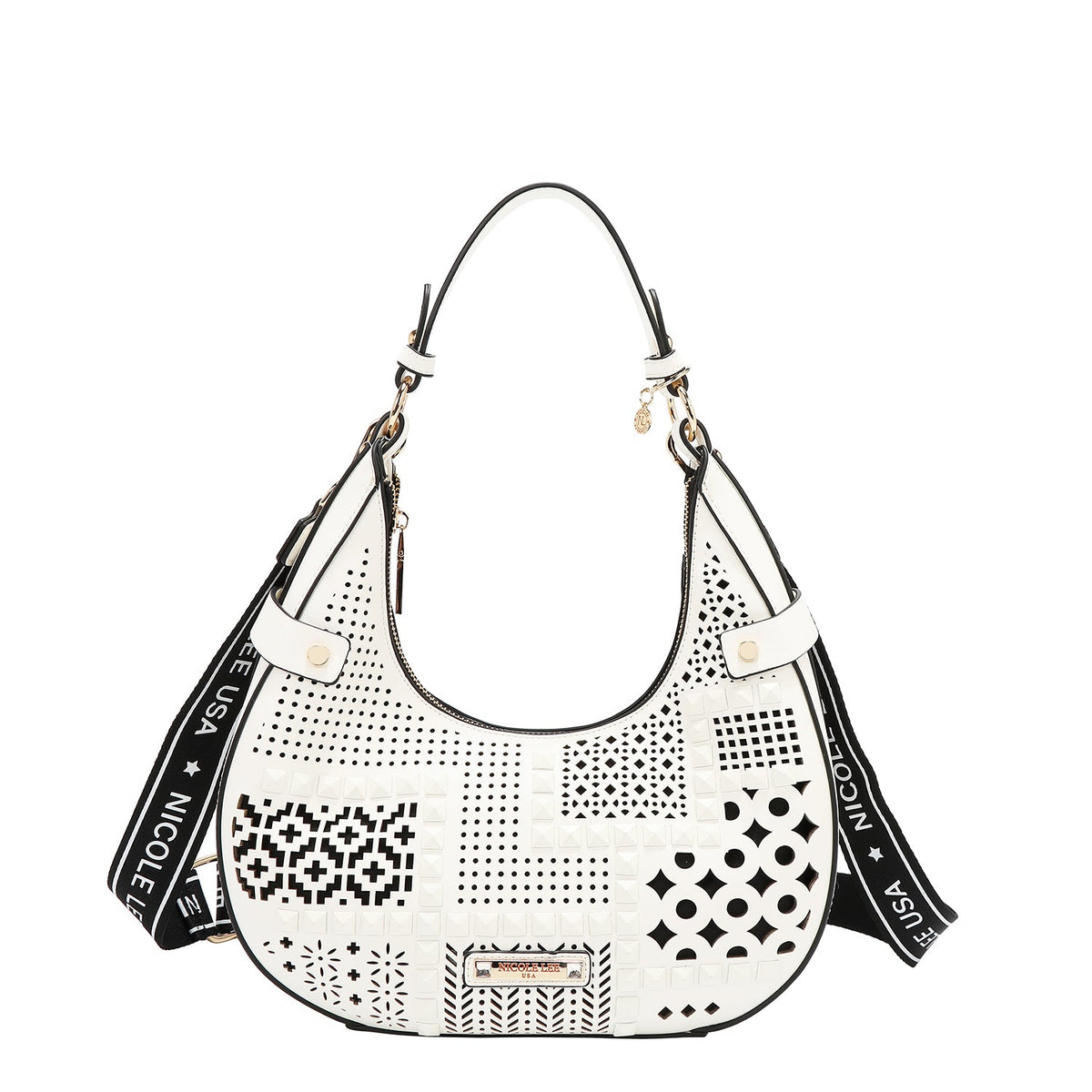 Bolso de hombro con recorte geométrico - Blanco – foto 5