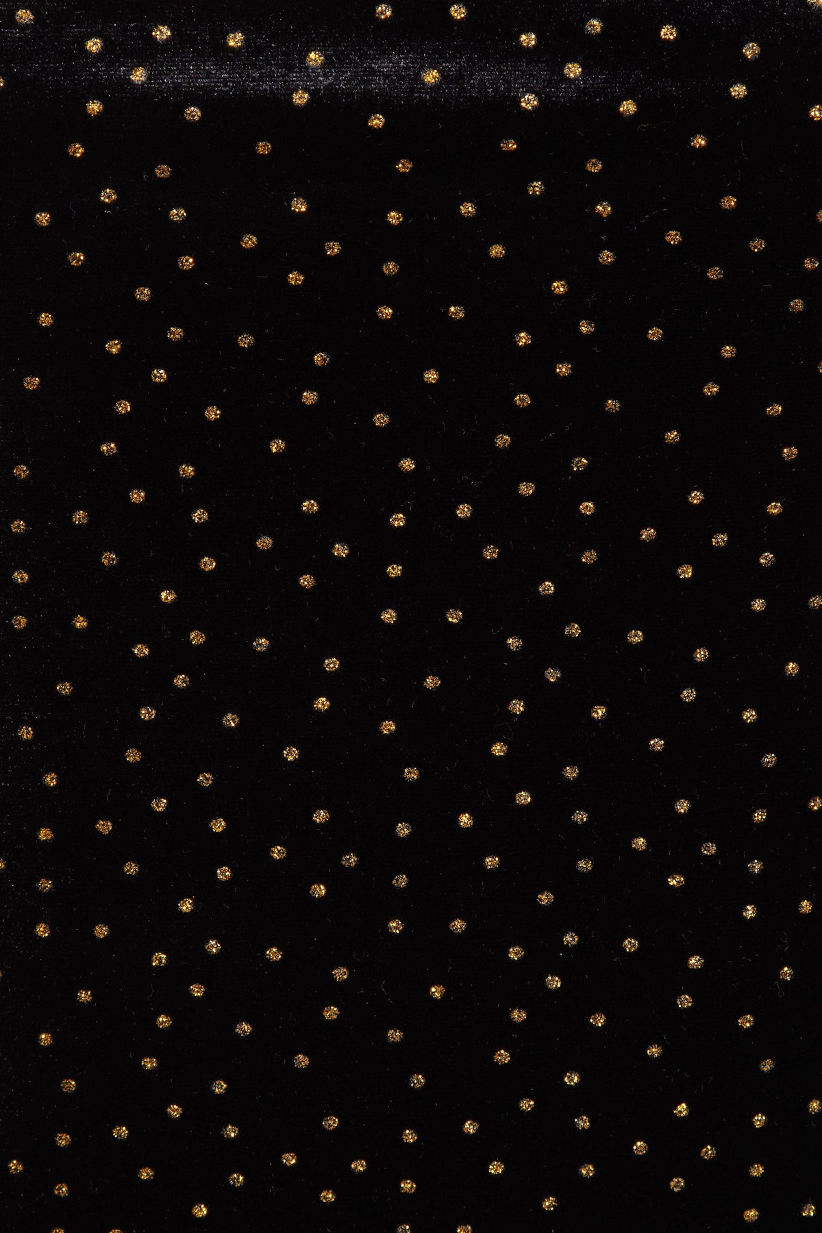 Vestido midi de terciopelo negro con lunares dorados – foto 4